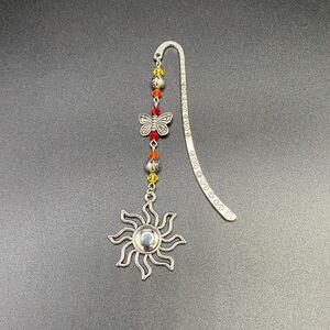 Crystal Beaded Sun with Butterfly & Roses Bookmark by Neanie-Bot